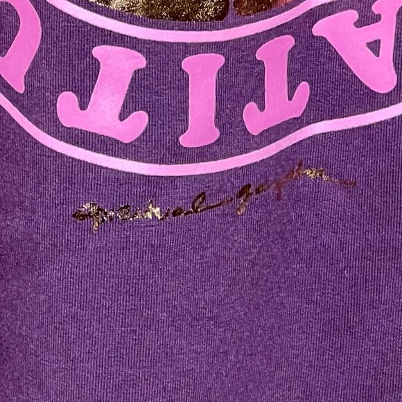 Spiritual Gangster NWT purple Izzy gratitude graphic cropped sweatshirt size XL - Picture 12 of 15